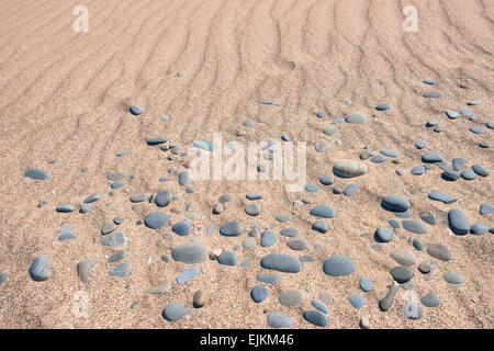 Sand and pebbles texture and background Stock Photo