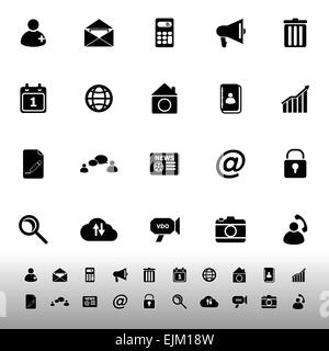 Mobile phone icons on white background, stock vector Stock Vector Image ...