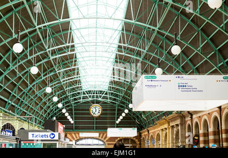 SYDNEY, AUSTRALIA - FEBRUARY 2, 2015: Detail of the Central station in Sidney, Australia. It is the largest and busiest railway Stock Photo