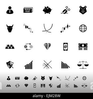 Stock market icons on white background, stock vector Stock Vector Image ...