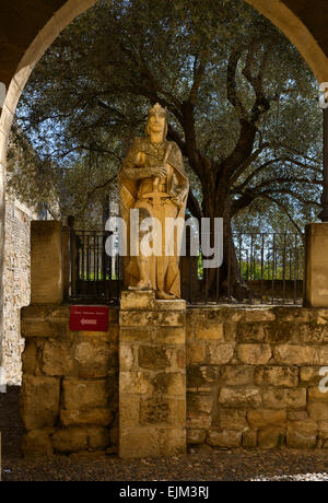 Entrance to the Alcázar, Fortress of the Christian Monarchs in Córdoba Stock Photo