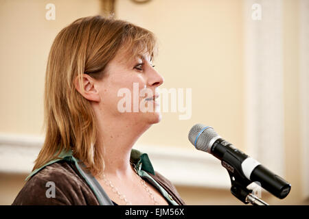 Sarah Raven speaking at the Oldie Literary Lunch 17/04/2012 Stock Photo