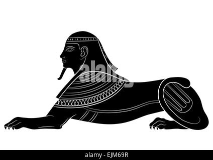 Sphinx - mythical creatures of ancient Egypt - vector Stock Vector