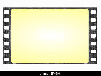 Old wide screen film frame in grunge style - vector Stock Vector