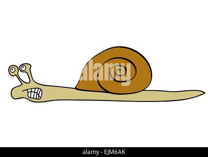 Vector illustration of the snail - slowly animal Stock Vector