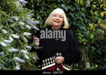 Actress Judy Cornwell at home in Brighton has just published her autobiography Photograph taken 18 November 2005 - One of her famous rolls was in the television sitcom Keeping Up Appearances Stock Photo