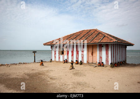 Hindu Naga House, Nainativu Island, Jaffna Peninsula, Sri Lanka Stock Photo