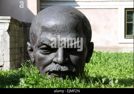 Old bust of Lenin at the Estonian History Museum Stock Photo