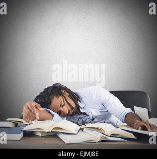 Tired teacher Stock Photo