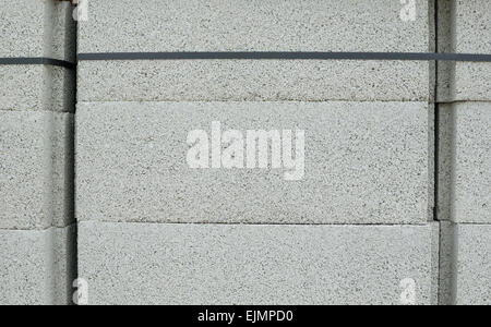 Many concrete blocks piled up on a construction material yard Stock Photo