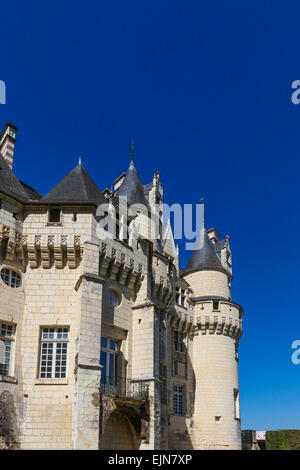 Chateau d'usse Indre-et-Loire department, France. The castle which was said to have inspired the author of Sleeping Beauty. Stock Photo