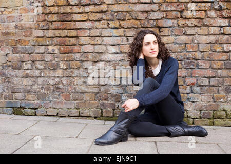 young woman day dreaming Stock Photo