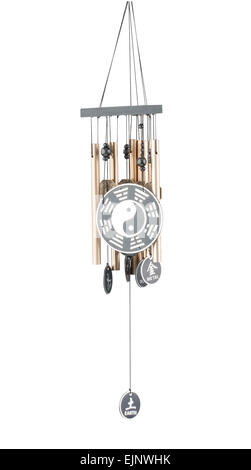 Yin yang wind chime the voice of lucky Stock Photo