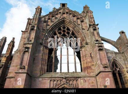 St Marys Abbey, Melrose, Roxburghshire, Scottish Borders, Scotland Stock Photo