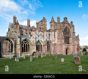 St Marys Abbey, Melrose, Roxburghshire, Scottish Borders, Scotland Stock Photo