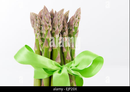 Bunch of Green Asparagus studio shot Stock Photo