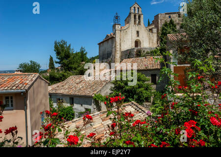 Gigondas village. Vaucluse. Provence-Alpes-Cote d'Azur region. France Stock Photo