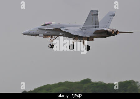 Finnish Air Force, McDonnell Douglas, F/A-18C Hornet,HN-450, RIAT, RAF, Fairford, UK, Stock Photo