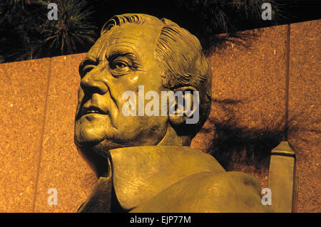 Detail, FDR sculpture (by Neil Estern), Franklin Delano Roosevelt Memorial, Washington, D. C. Stock Photo