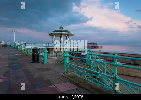 Evening on Brighton seafront, East Sussex, England. Stock Photo