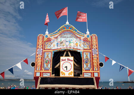 Punch and Judy Show Theatre, Weymouth, Dorset, England, UK Stock Photo