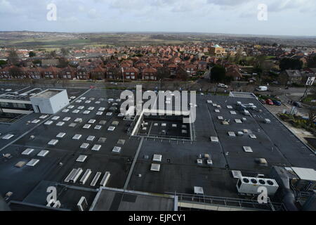 Barnsley, UK. 30th March 2015. View from Barnsley District General Hospital, South Yorkshire. Picture: Scott Bairstow/Alamy Stock Photo