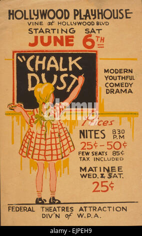 Theater posters by the Work Projects Administration (WPA) produced between 1936 and 1943.  (Library of Congress) Stock Photo