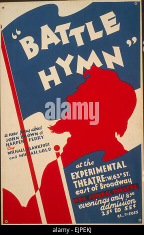 Theater posters by the Work Projects Administration (WPA) produced between 1936 and 1943.  (Library of Congress) Stock Photo