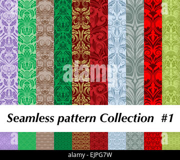 Seamless vector floral pattern Stock Photo - Alamy