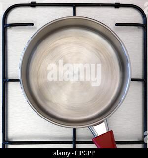 A cooking pot isolated on a stove top Stock Photo