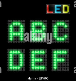 LED font Stock Photo
