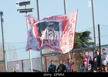 Vicenza, Italy. 28th Mar, 2015. Vicenza fans Football/Soccer : Italian 'Serie B' match between Vicenza 1-2 Carpi FC at Stadio Romeo Menti in Vicenza, Italy . © Maurizio Borsari/AFLO/Alamy Live News Stock Photo