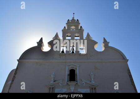 Colonial white washed church, Merida, Yucatan, Mexico Stock Photo