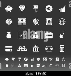 Finance icons on gray background, stock vector Stock Vector