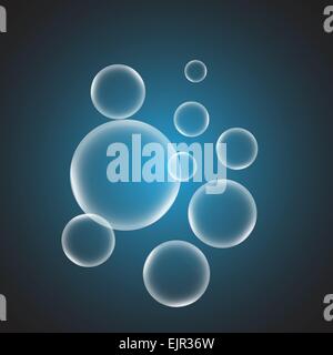 Abstract background with blue glossy bubble, stock vector Stock Vector