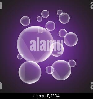 Abstract background with violet glossy bubble, stock vector Stock Vector