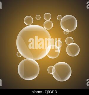 Abstract background with orange glossy bubble, stock vector Stock Vector