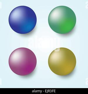 Colorful 3D sphere isolated on white background, stock vector Stock Vector