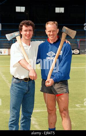 Mike Milligan and Andy Ritchie of Oldham Athletic before the League Cup ...