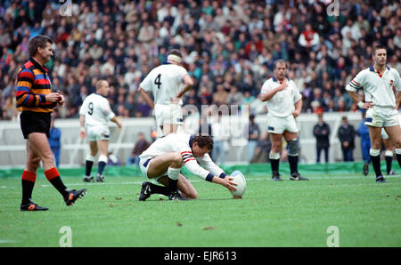 Rugby World Cup 1991. Parc des Princes, Paris France 10 v England 19.  19 October 1991 *** Local Caption *** WatScan - - 06/01/2010 Stock Photo