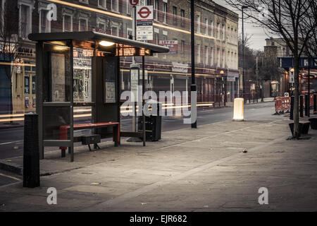 Caledonian Road Bus Stop Stock Photo