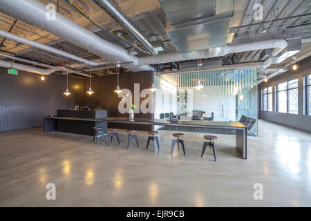 Modern architecture of office reception area Stock Photo