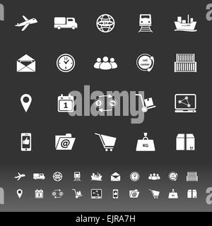 Logistic icons on gray background, stock vector Stock Vector