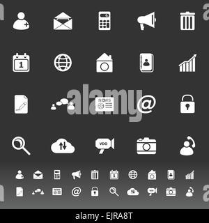 Mobile phone icons on gray background, stock vector Stock Vector