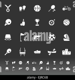Sport game athletic icons on gray background, stock vector Stock Vector