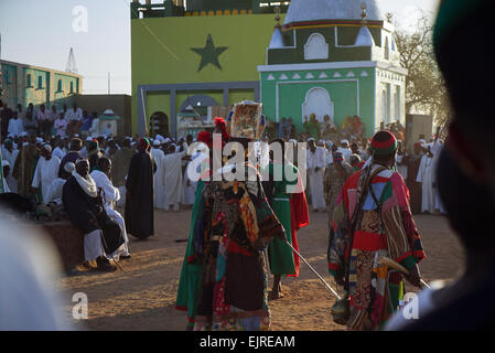 Sufis in Omdurman, near the capital city of Khartoum in Sudan Stock Photo