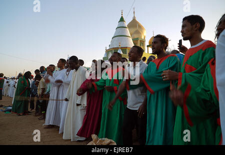 Sufis in Omdurman, near the capital city of Khartoum in Sudan Stock Photo