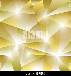 Geometric pattern with golden triangles background, stock vector Stock Vector