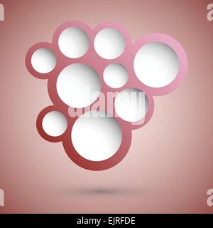 Abstract red speech bubble background, stock vector Stock Vector