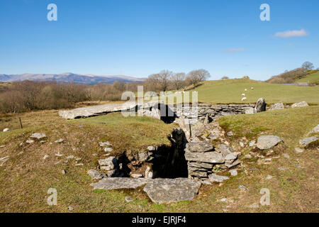 Capel Garmon Neolithic burial chamber in Snowdonia National Park. Capel Garmon, Betws-y-Coed, Conwy, North Wales, UK Stock Photo